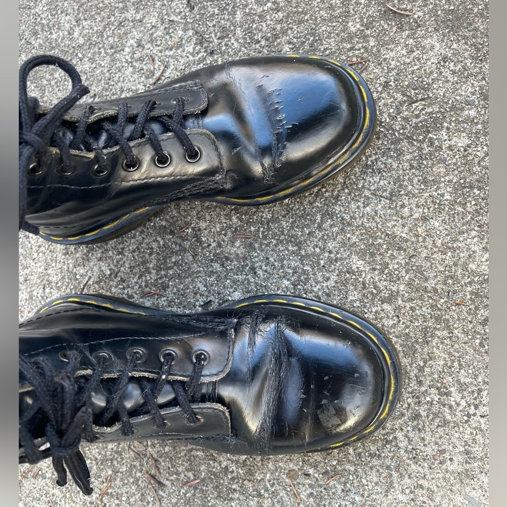 Vintage Dr. Martens Docs Boots Made In England Combat shoes MIE 1460 Uk 4 US 6 - Picture 7 of 13